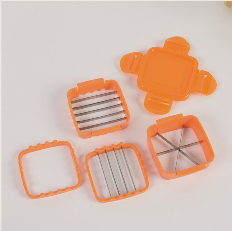 Multifunctional pressing vegetable cutter