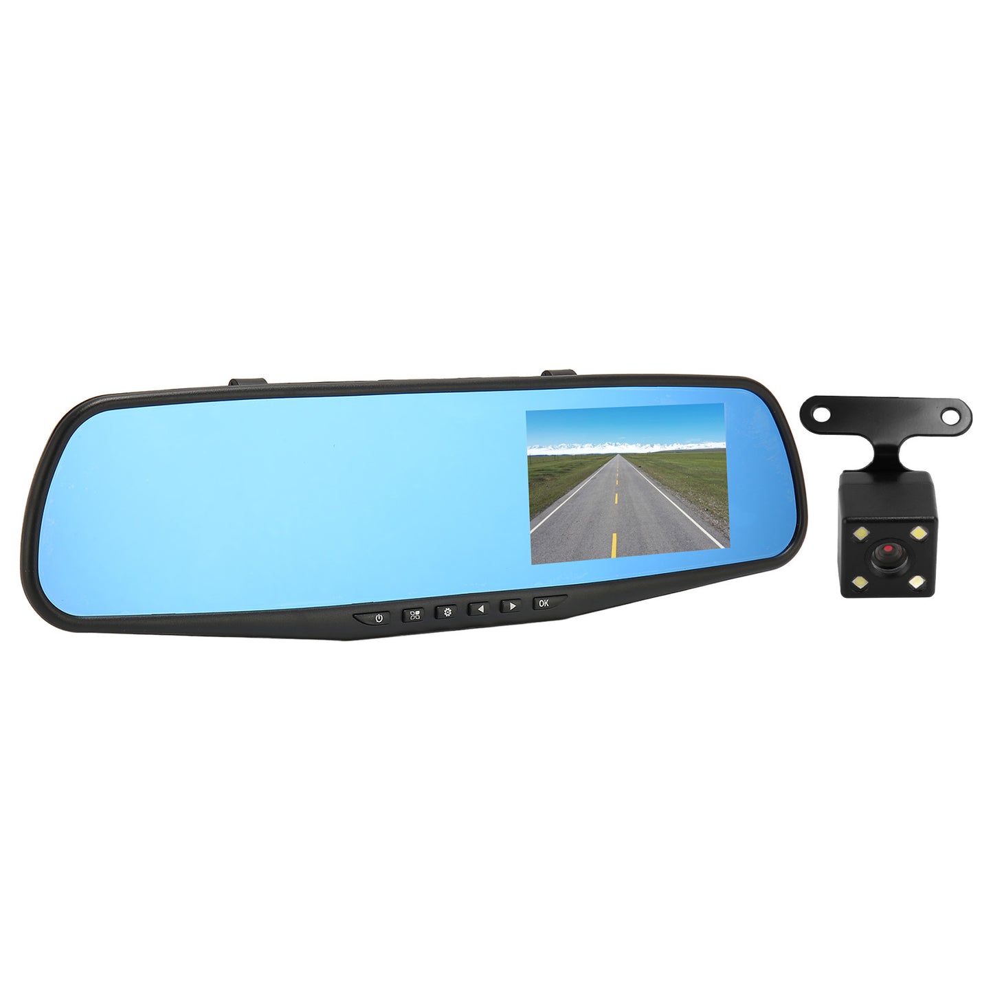 Backup Camera Mirror 4.3 Inch 1080P Front Rear Camera G Sensor Anti Shake Smart Rearview Mirror for Driving Car Parking