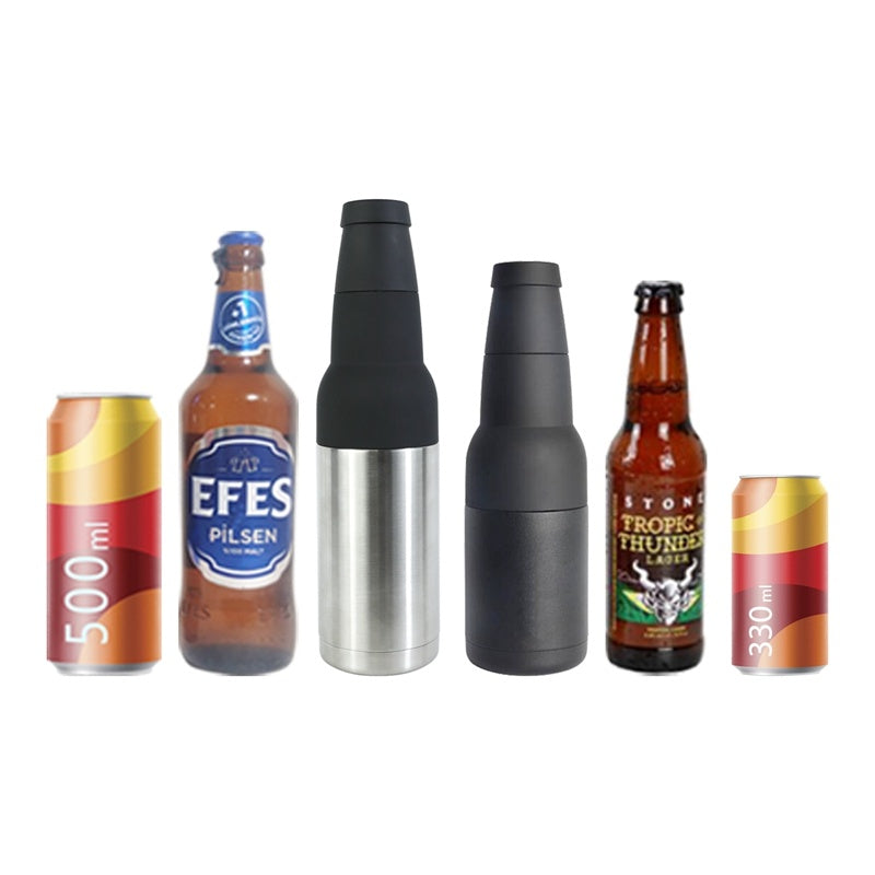 304 Stainless Steel Large-capacity Double-layer Beer Mug Office Portable Simple Car Mug Vacuum Detachable Cold Storage Tank